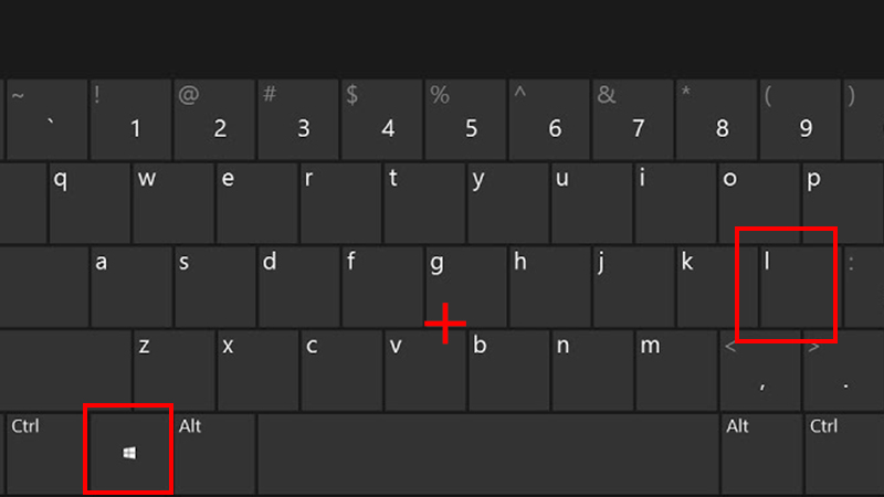Khóa màn hình laptop bằng tổ hợp Windows + L