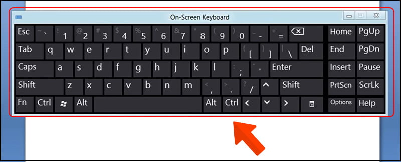 Hình minh họa về bàn phím ảo