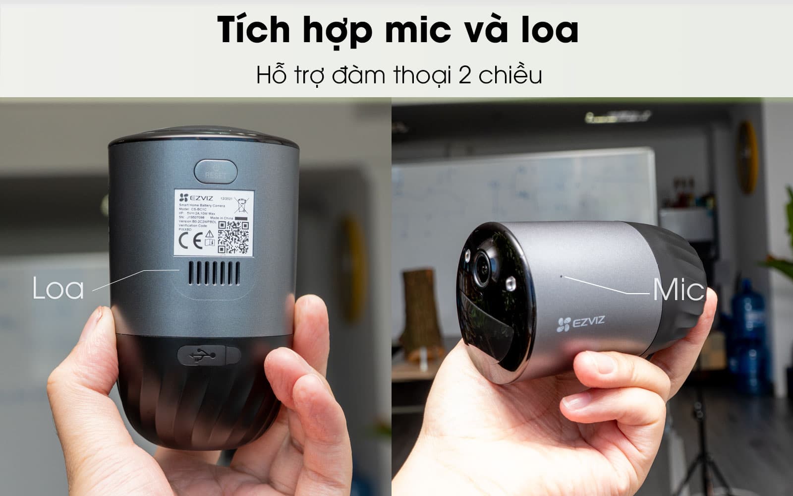 ezviz-bc1c Đàm thoại