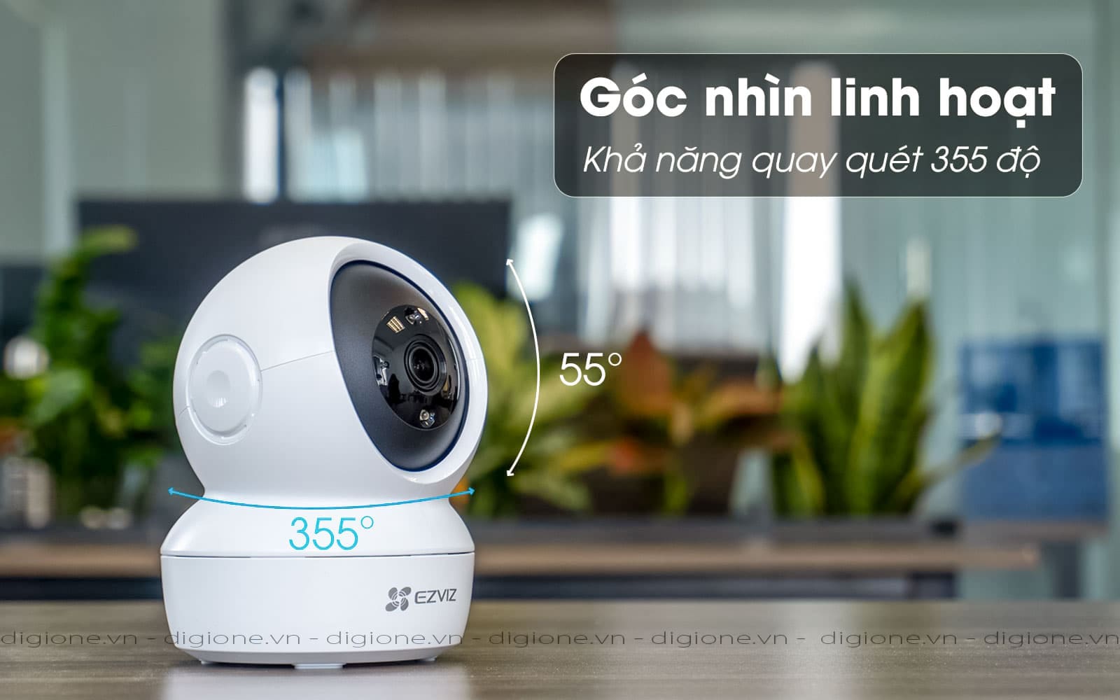 xoay cho góc nhìn toàn cảnh - ezviz c6n 1080p