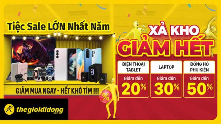 Tiệc Sale Lớn Nhất Năm - Xả Kho Giảm Hết