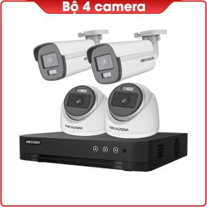 Bộ 4 Camera HIKVISION 2mp - Thu Tiếng - Có Màu Ban Đêm